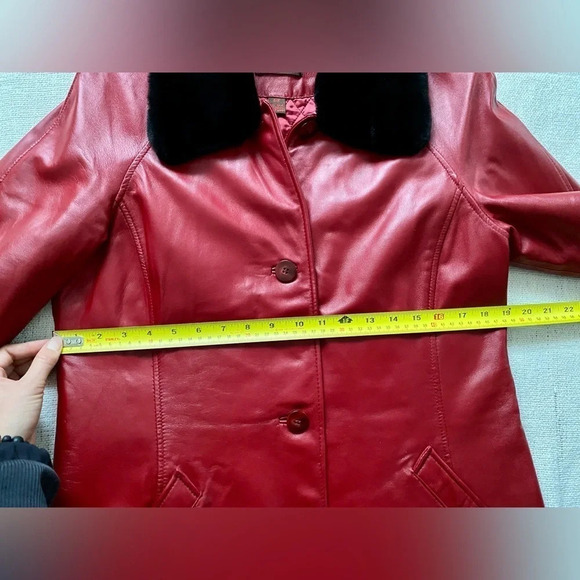 Red Danier Leather Jacket - Picture 16 of 17